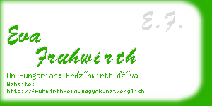 eva fruhwirth business card